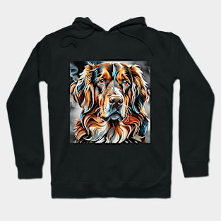 Bernese Mountain Dog Oil Portrait Hoodie